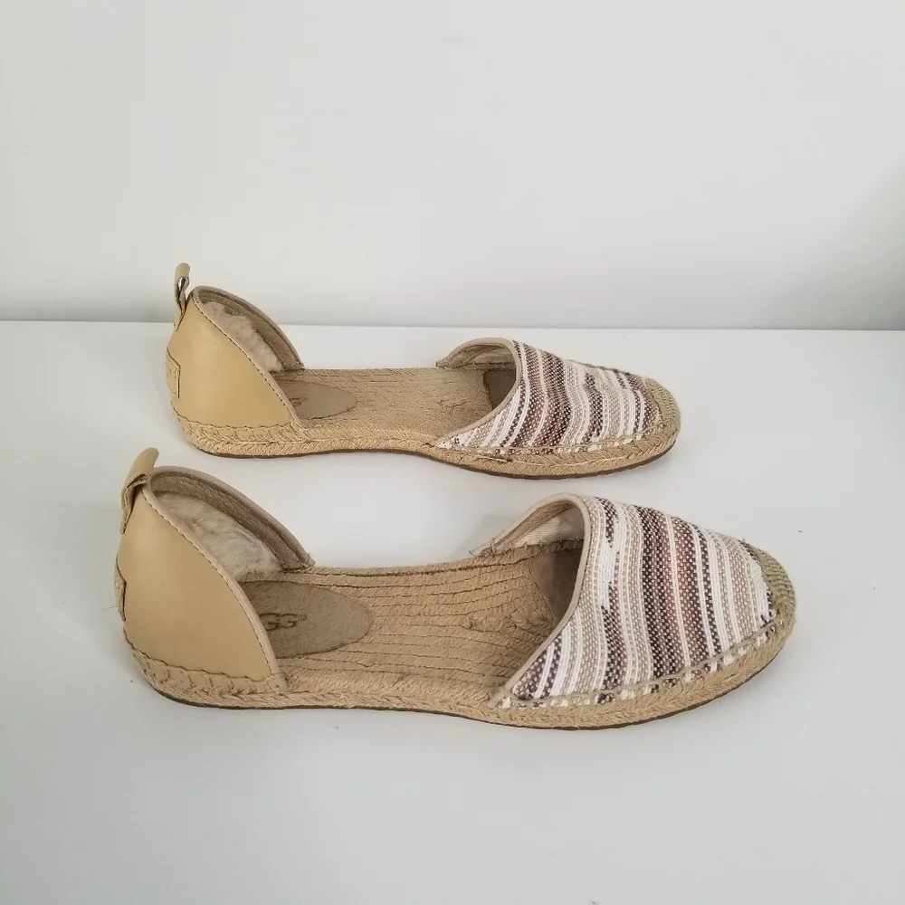 UGG Libbi Striped Serape Espadrille Flats Size 6
